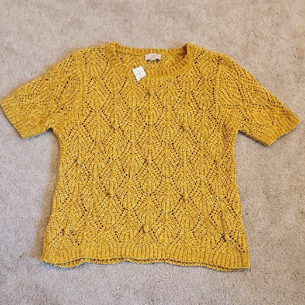 LOFT Mustard Knit Sweater